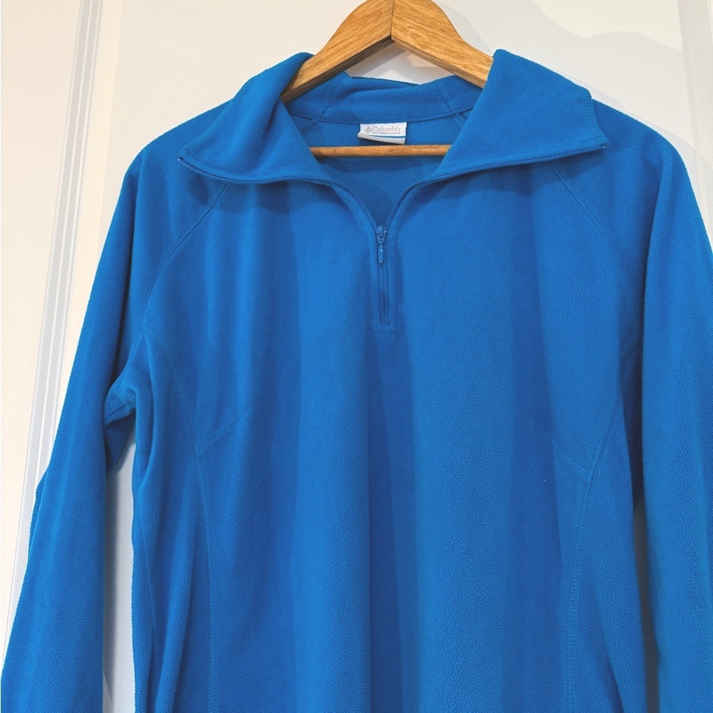 COLUMBIA Caribbean Blue Fleece Pull Over XL - Picture 3 of 7